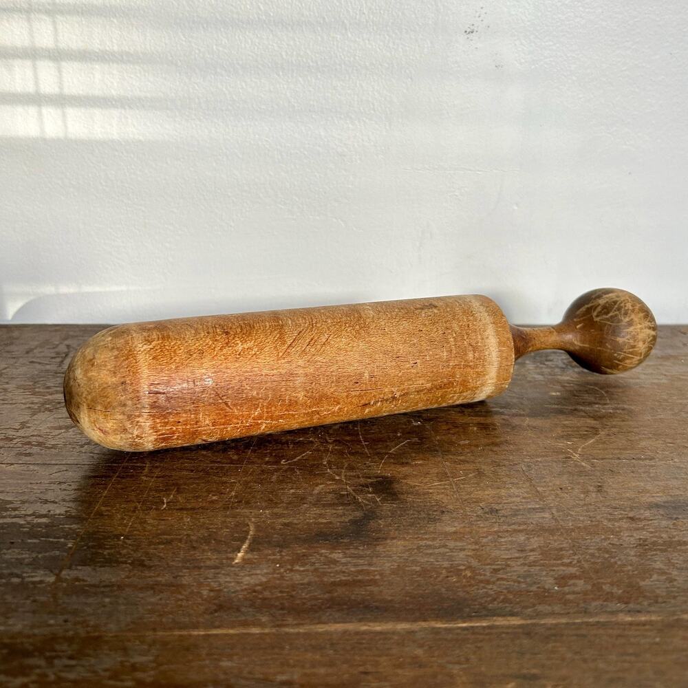 Antique Wooden Pestle | Tea, Herb & Spice Grinder | Antique Kitchen